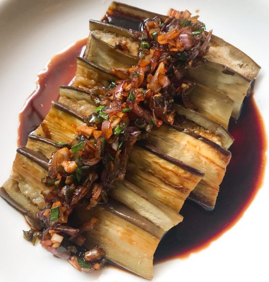 Eggplant in Spicy Sweet Soy Sauce